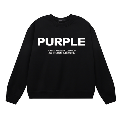 Purple Men's Long-Sleeve T-shirt Sweatshirt 1142