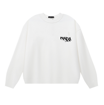 Purple  Men's Long-Sleeve T-shirt Sweatshirt 1137