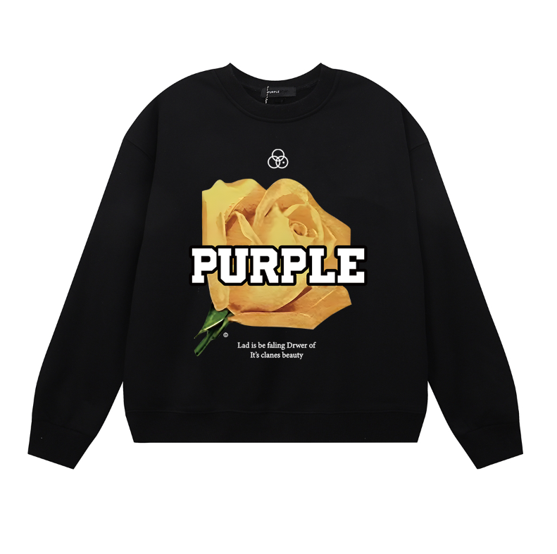 Purple Men's Long-Sleeve T-shirt Sweatshirt 1143