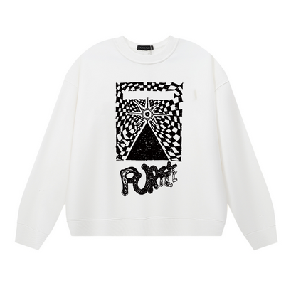 Purple Men's Long-Sleeve T-shirt Sweatshirt 1147