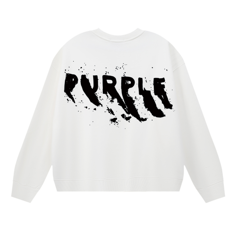 Purple  Men's Long-Sleeve T-shirt Sweatshirt 1137