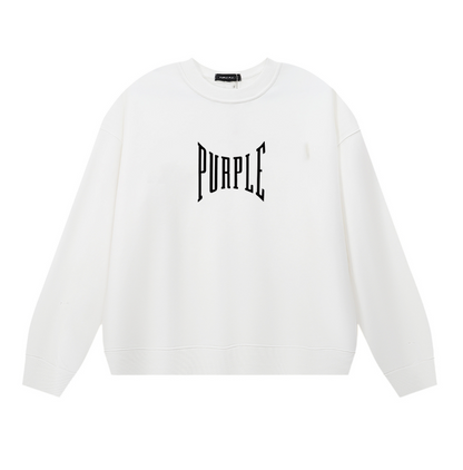 Purple  Men's Long-Sleeve T-shirt Sweatshirt 1156