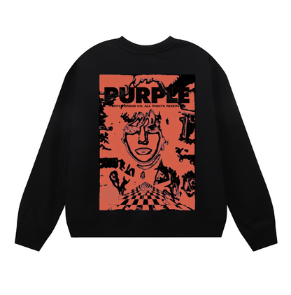 Purple  Men's Long-Sleeve T-shirt Sweatshirt 1152