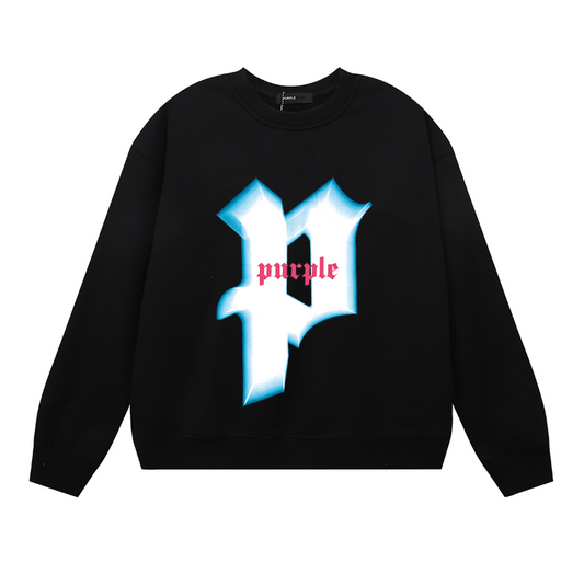 Purple  Men's Long-Sleeve T-shirt Sweatshirt 1151