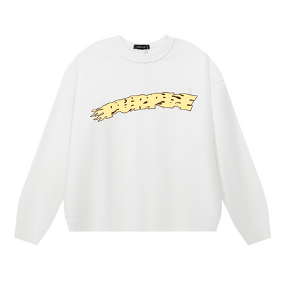 Purple Men's Long-Sleeve T-shirt Sweatshirt 1130